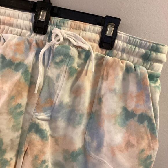 SONOMA fleece shorts woman’s‎ size 2X color called green blue cloud NWT … - Picture 4 of 15